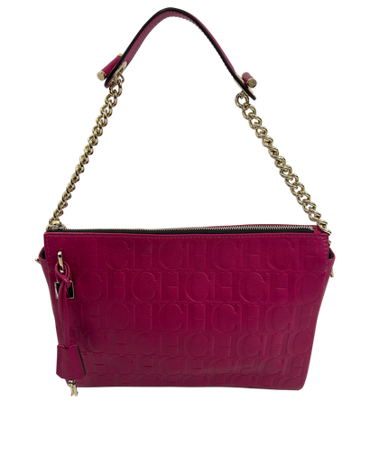 Bolso al Hombro, 290&euro;, Bolso, Rosa, Animal - Piel, Vista frontal